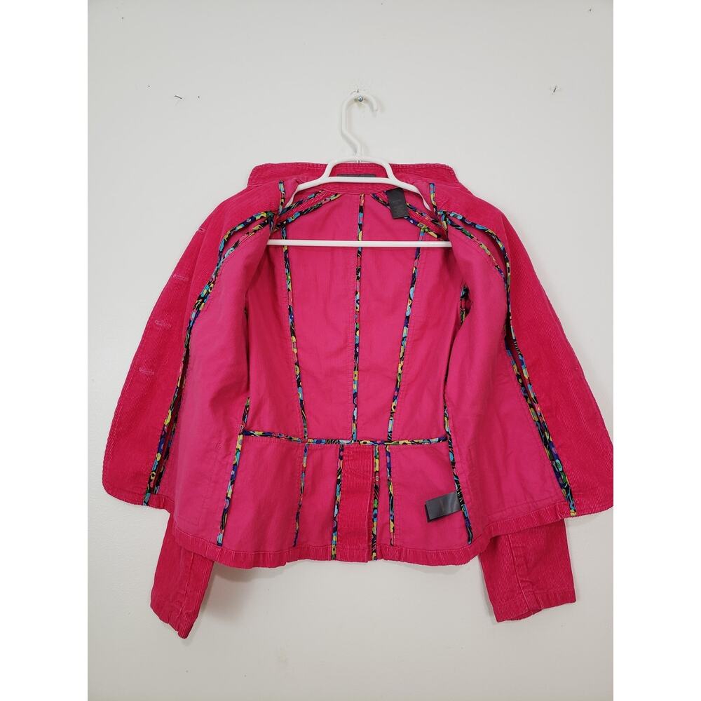 (O5) Y2K Liz Claiborne Womens Jacket Size XSP Corduroy Pink Cottagecore Office - Picture 6 of 8